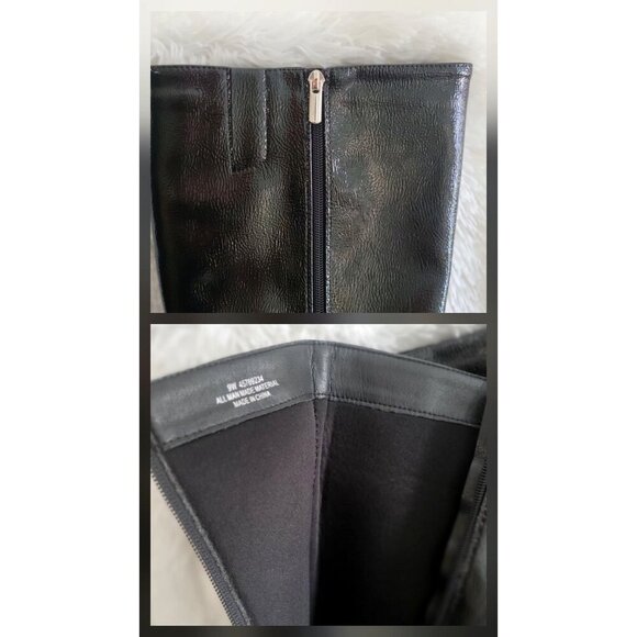 Comfort Est. 1946 Glossy Black Patent Knee-High Boots Block Heel‎ US 9 Wide Fit - Picture 8 of 10